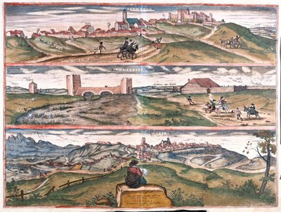 Los Palacios y Villafranca - Alcántara - Cabezas, Espagne (gravure) - Franz Hogenberg