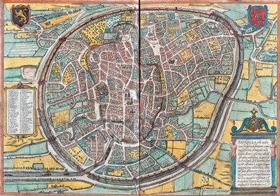 Carte de Bruxelles (Bruxella), Belgique (eau-forte) - Franz Hogenberg