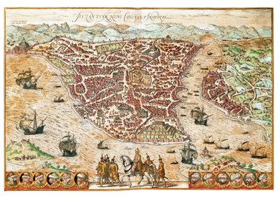 Carte de Byzance - Franz Hogenberg