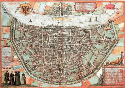 Carte de Cologne - Allemagne - Franz Hogenberg