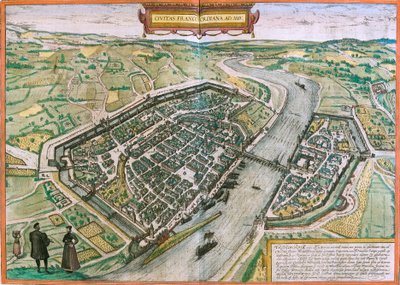 Carte de Francfort, Allemagne - Franz Hogenberg