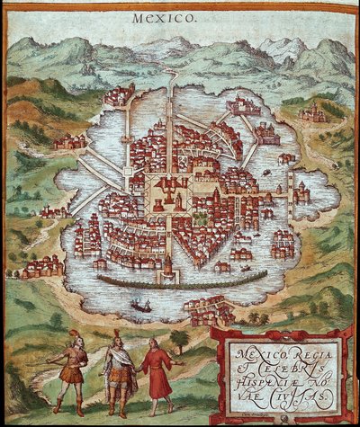 Carte du Mexique (gravure) - Franz Hogenberg