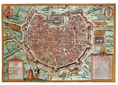 Carte de Milan (gravure) - Franz Hogenberg