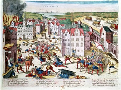Massacre en Flandre sous le gouvernement de Fernando Alvarez de Toledo (1508-82) Duc d