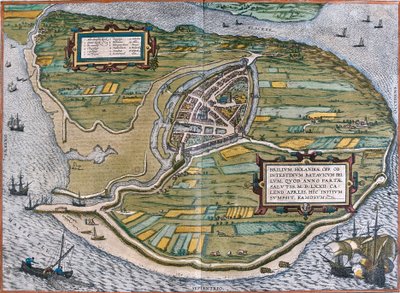Plan de Brielle (Brilium), Pays-Bas - Franz Hogenberg