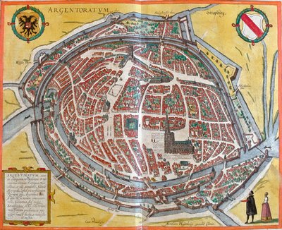 Plan de Strasbourg, France - Franz Hogenberg