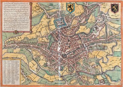 Plan de Gand, Belgique - Franz Hogenberg