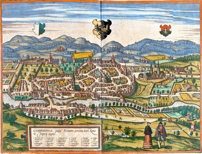 Plan de Kempten, Allemagne - Franz Hogenberg