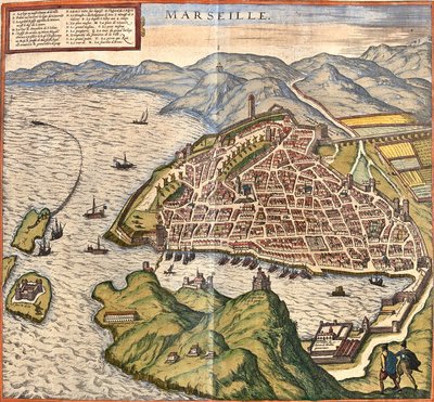 Plan de Marseille, France - Franz Hogenberg