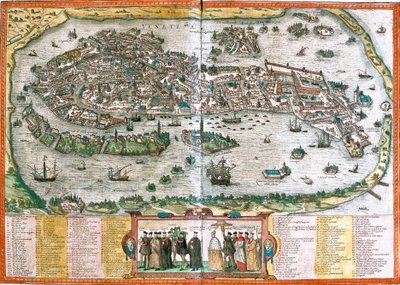 Plan de Venise, Italie - Franz Hogenberg