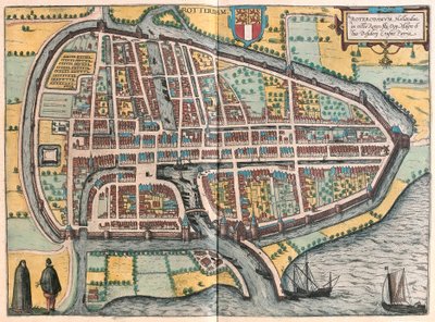 Rotterdam, Pays-Bas (gravure) - Franz Hogenberg