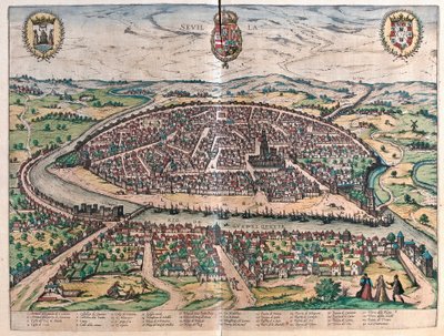 Séville, Espagne (gravure) - Franz Hogenberg
