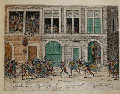 Prise de Valence après la pendaison du gouverneur La Motte-Gondrin, 25 avril - Franz Hogenberg