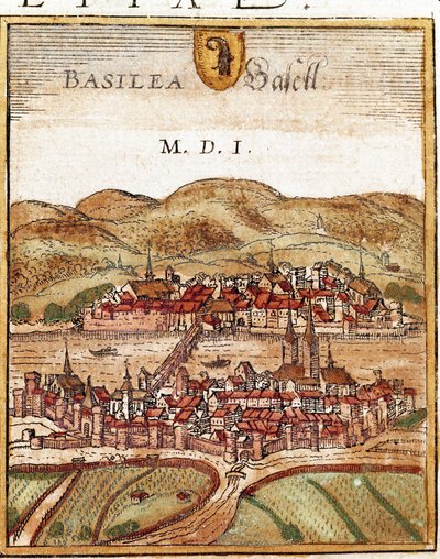 Vue de Bâle - Suisse (gravure) - Franz Hogenberg