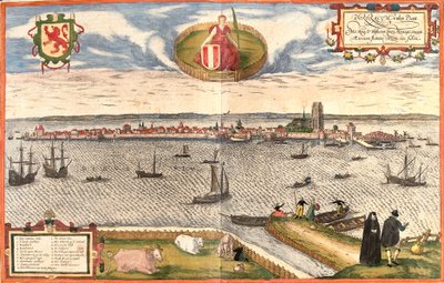 Vue de Dordrecht (Dordracum), Pays-Bas - Franz Hogenberg