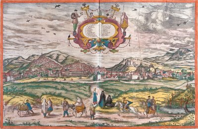 Vue de Grenade, Espagne (eau-forte) - Franz Hogenberg