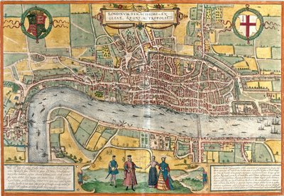 Vue de Londres (Londinum), Angleterre (gravure) - Franz Hogenberg