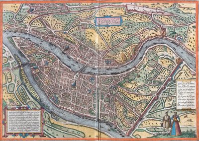 Vue de Lyon (Lugdunum), France - Franz Hogenberg