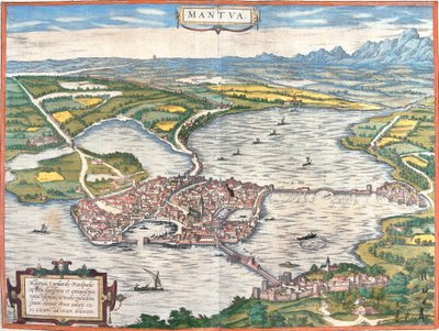 Vue de Mantoue, Italie - Franz Hogenberg