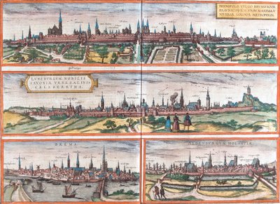Vues de Brunswick, Lunebourg, Brême et Oldenbourg, Allemagne - Franz Hogenberg