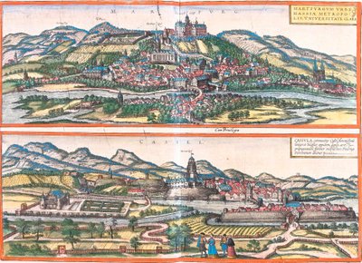 Vues de Marburg et Cassel, Allemagne (eau-forte) - Franz Hogenberg