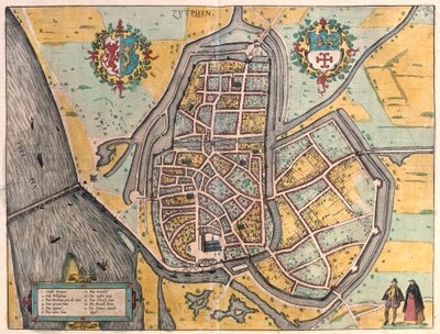 Zutphen, Pays-Bas (gravure) - Franz Hogenberg