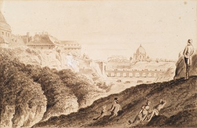 Le Hofburg avec fossé, porte du château et pont - Franz Jaschke