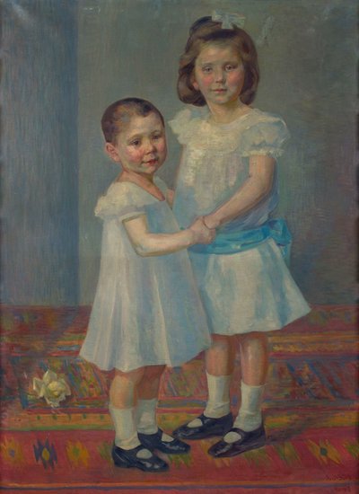 Portrait de deux enfants - Franz Jaschke