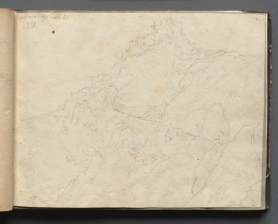 Album de vues de Rome et de ses environs, études de paysages, page 04a : "Cervera" - Franz Johann Heinrich Nadorp
