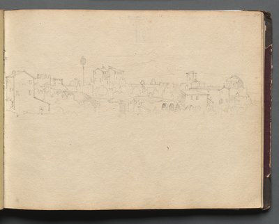 Album avec des vues de Rome et des environs, études de paysages, page 16a : Vue romaine - Franz Johann Heinrich Nadorp
