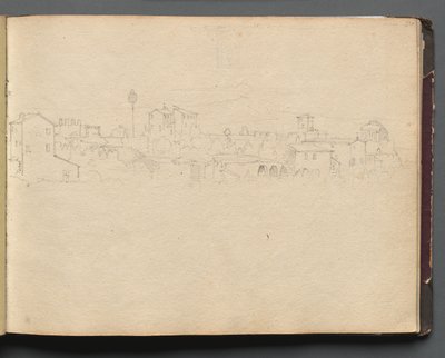 Album avec des vues de Rome et des environs, études de paysage, page 16a : Vue romaine - Franz Johann Heinrich Nadorp