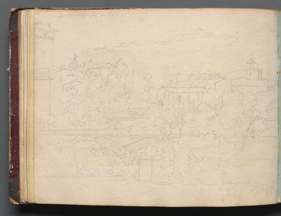 Album avec vues de Rome et des environs, études de paysage, page 16b : Vue romaine - Franz Johann Heinrich Nadorp