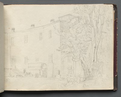 Album avec des vues de Rome et des environs, études de paysage, page 31a : Étude architecturale romaine - Franz Johann Heinrich Nadorp