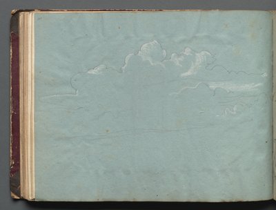 Album avec vues de Rome et des environs, études de paysage, page 36b : étude de nuages - Franz Johann Heinrich Nadorp