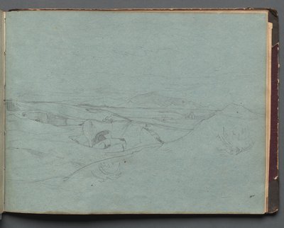 Album avec des vues de Rome et des environs, études de paysage, page 52a : Paysage romain - Franz Johann Heinrich Nadorp