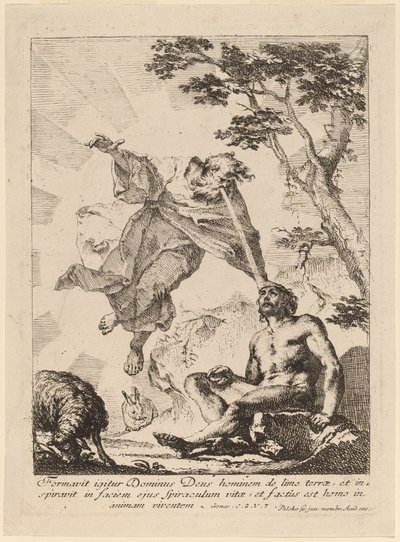 Dieu insufflant la vie à Adam - Franz Karl Palko