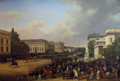 French : Parade sur la place de l
