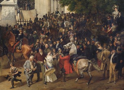 French : Parade sur la place de l