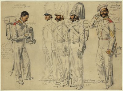 Jacob Kotscheroffskoy, Tschumarinoff Semianoffs, Lumpoff Ismailoff, Sokoloff Feldwebel Gewdokimoff - Franz Krüger