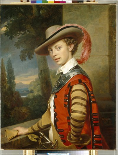 Portrait du prince Nicolas Saltykov portant un déguisement - Franz Krüger