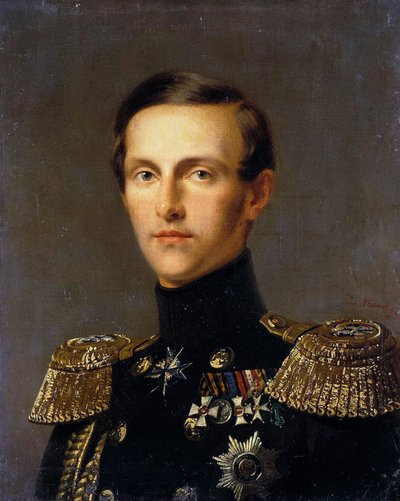 Portrait du grand-duc Constantin Nikolaïevitch de Russie, vers 1850 - Franz Kruguer