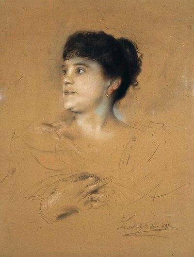 Portrait de la chanteuse Marcella Sembrich - Franz von Lenbach