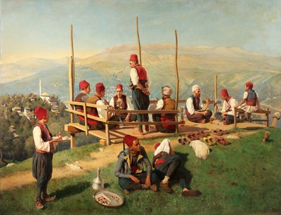 Café turc à Sarajevo - Franz Leo Ruben