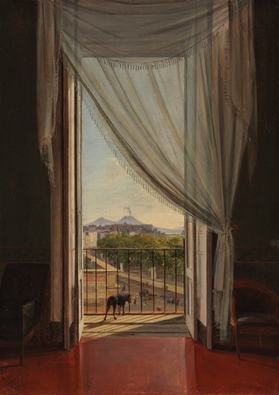 Vue de Naples à travers une fenêtre, 1824 - Franz Ludwig Catel