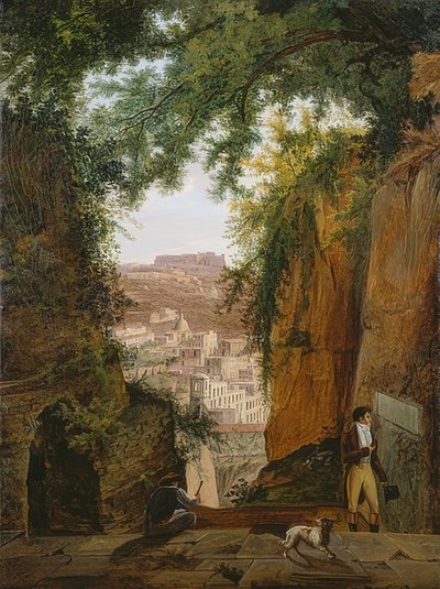 Vue depuis la tombe de Virgile sur la ville de Naples - Franz Ludwig Catel