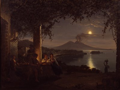 Vue au clair de lune de la baie de Naples - Franz Ludwig Catel