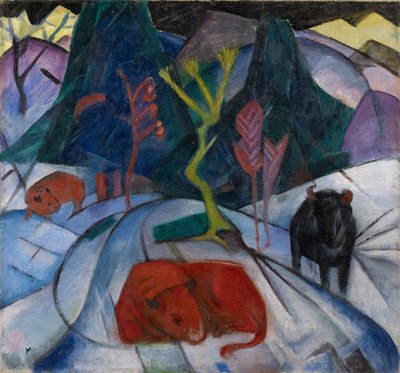 Un bison en hiver Le Bison rouge, 1913 - Franz Marc