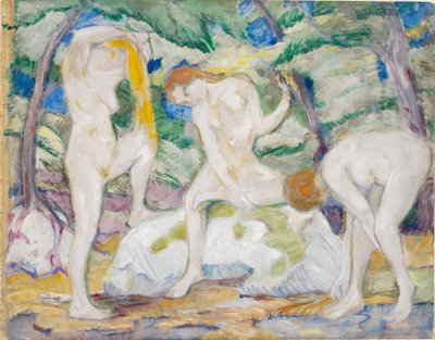 Femmes se baignant - Franz Marc