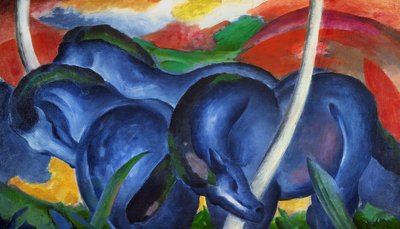 Les grands chevaux bleus - Franz Marc