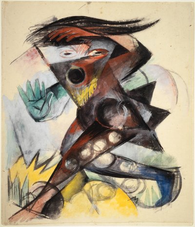 Caliban. Figure pour La Tempête de William Shakespeare, 1914 - Franz Marc